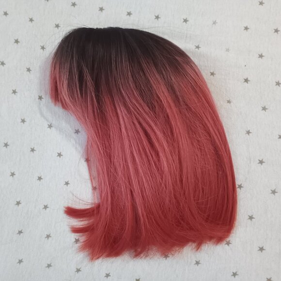 Mupul Ombre Pink Bob wig with Bangs 12" - Picture 6 of 7